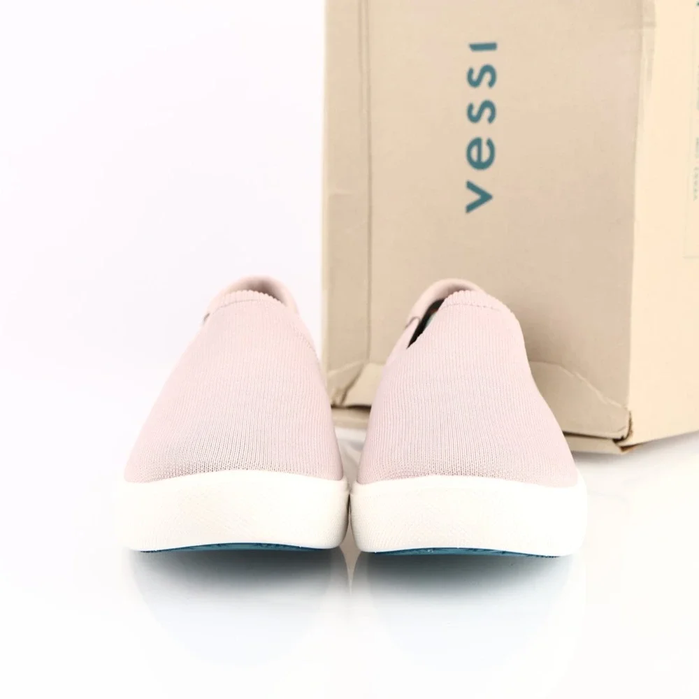 Vessi Womens Boardwalk Slip-On Sneakers Size 8 Waterproof Mauve Pink Flat Shoes